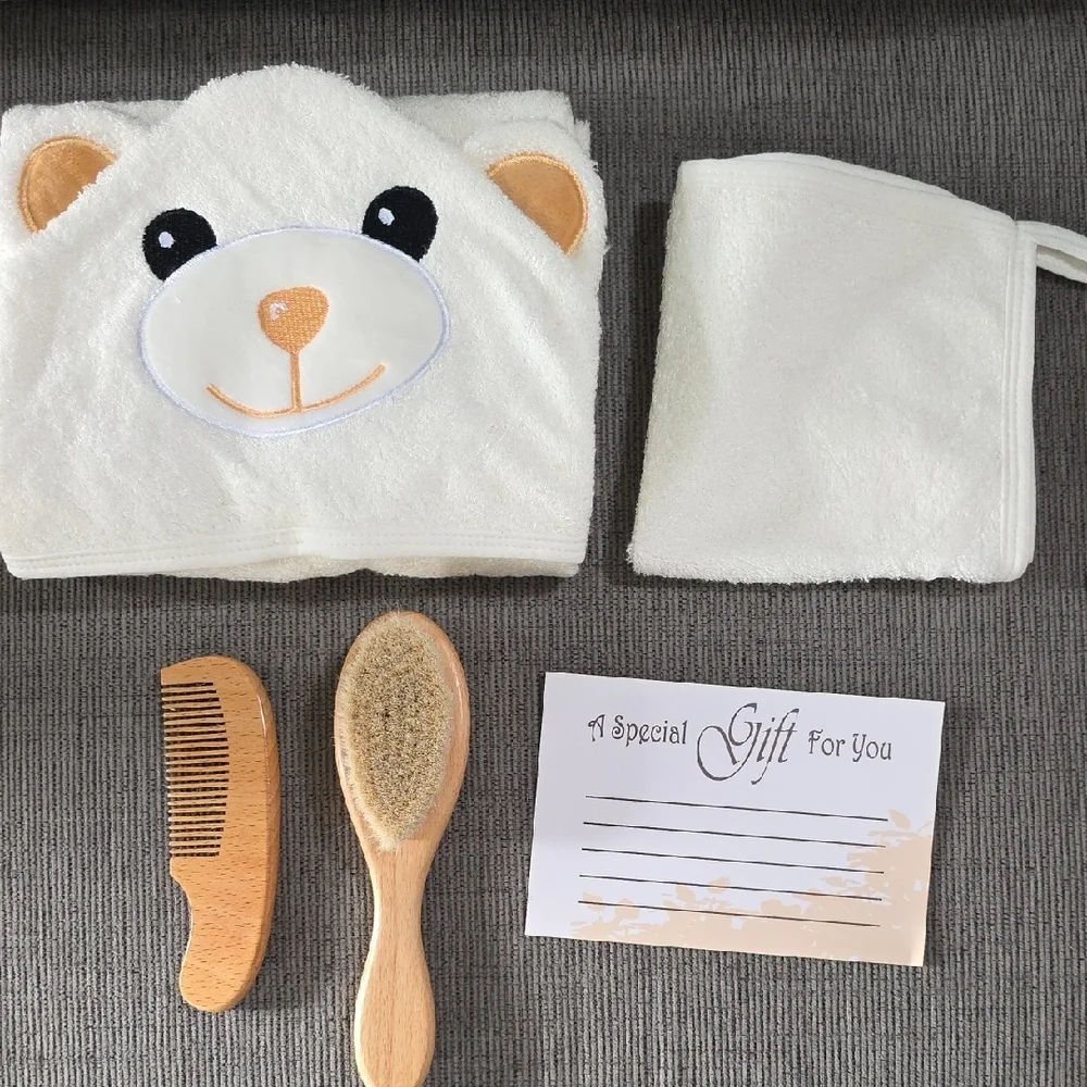 Premium Bamboo Hooded Baby Towel Set By Kermode, New In Box, Boy Or Girl.